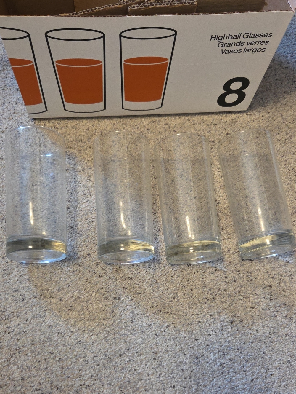 Crate And Barrel Set Of 4 Highball Glasses